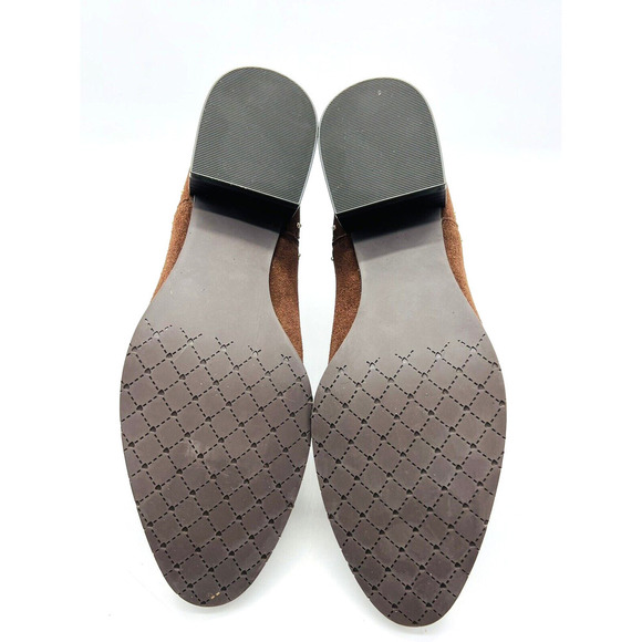 Isaac Mizrahi Studded Suede Ankle Booties- Coffee, US 8.5M *missing stud* - Picture 11 of 11